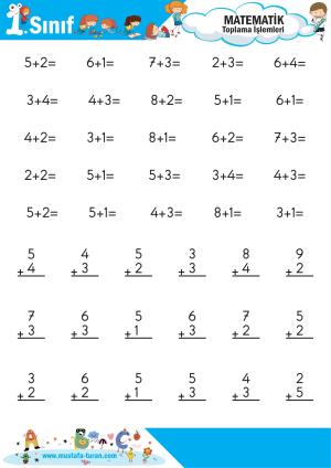 1. Sınıf Matematik Dersi Toplama İşlemleri