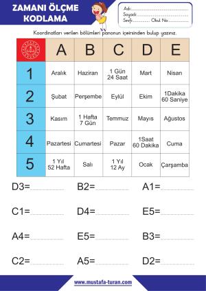 Zamanı Ölçme Etkinlikleri