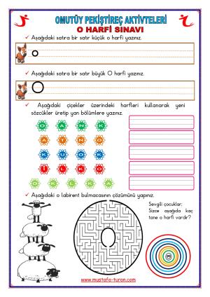 2. Grup OMUTÜY  Harfleri Dikkat Aktivitleri ve Pekiştireç Uygulama Sınavları