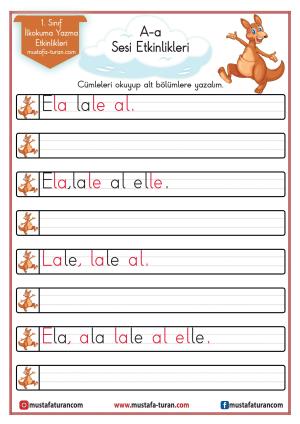 A- a Sound First Reading and Writing Activities