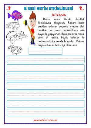 B-b Sound First Reading and Writing Activities