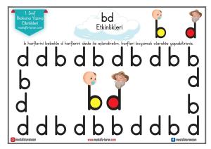 B-b Sesi İlk Okuma Yazma Etkinlikleri