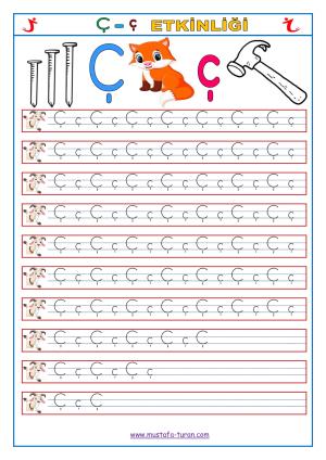 Ç-ç Sesi İlk Okuma Yazma Etkinlikleri