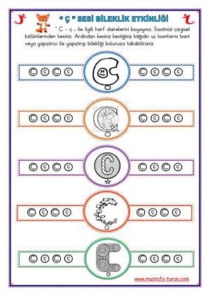 Ç-ç Sesi İlk Okuma Yazma Etkinlikleri