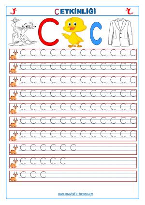 C-c Sesi İlk Okuma Yazma Etkinlikleri