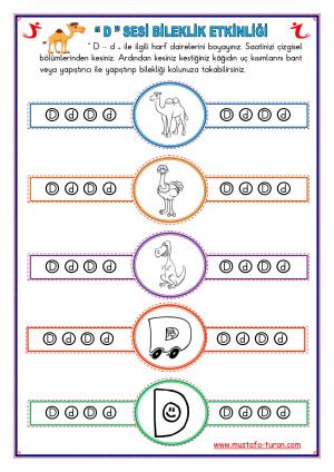 D-d Sesi İlk Okuma Yazma Etkinlikleri