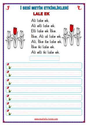 İ -i Sound First Reading and Writing Activities