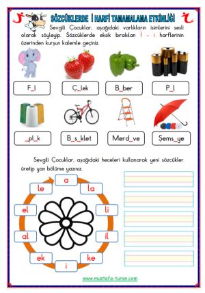 İ -i Sound First Reading and Writing Activities