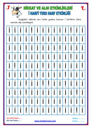 İ -i Sound First Reading and Writing Activities