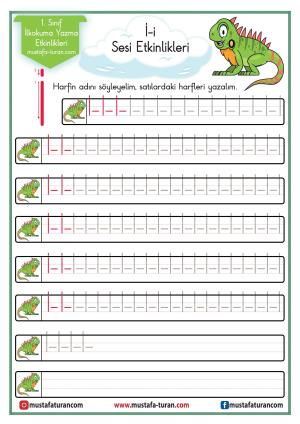 İ -i Sound First Reading and Writing Activities