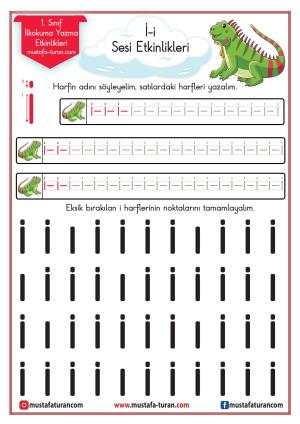 İ -i Sound First Actividades de lectura y escritura