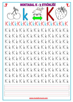 K - k Sesi İlk Okuma Yazma Etkinlikleri