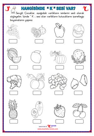 K - k Sound First Reading and Writing Activities