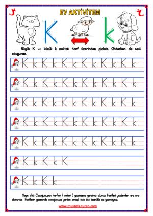 K - k Sesi İlk Okuma Yazma Etkinlikleri