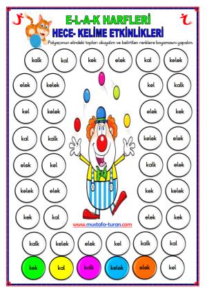 K - k Sound First Reading and Writing Activities