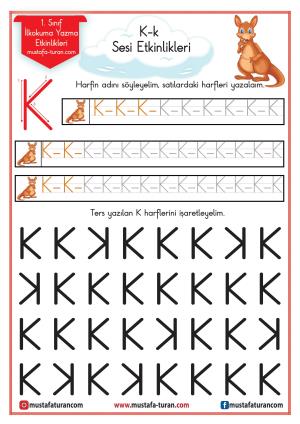 K - k Sound First Reading and Writing Activities