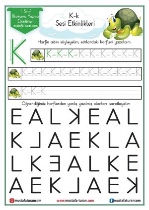 K - k Sound First Reading and Writing Activities