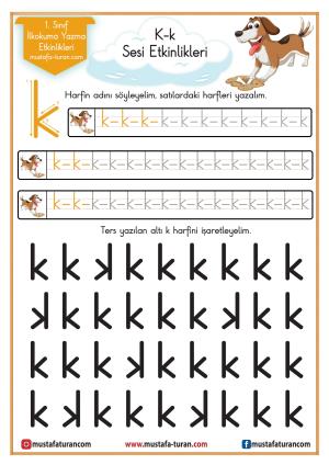 K - k Sound First Reading and Writing Activities