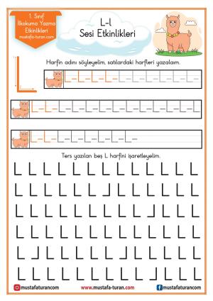 L-l Sound First Reading and Writing Activities