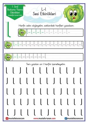 L-l Sound First Reading and Writing Activities