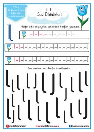 L-l Sound First Reading and Writing Activities