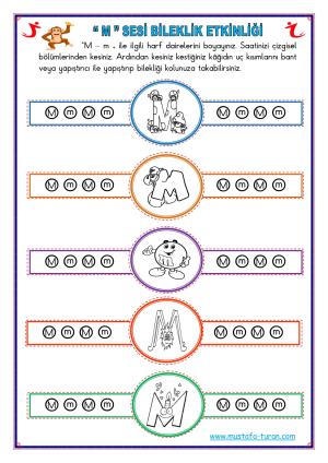 M - m Sesi İlk Okuma Yazma Etkinlikleri 