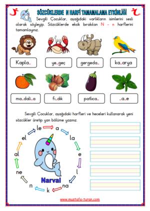 N - n Sound First Reading and Writing Activities