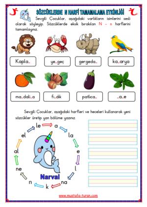 N - n Sound First Actividades de lectura y escritura