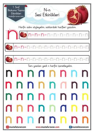 N - n Sound First Reading and Writing Activities