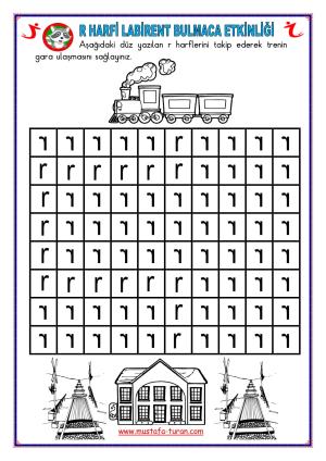 R - r Sesi İlk Okuma Yazma Etkinlikleri