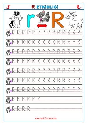 R - r Sesi İlk Okuma Yazma Etkinlikleri