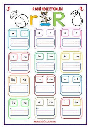 R - r Sound First Reading and Writing Activities