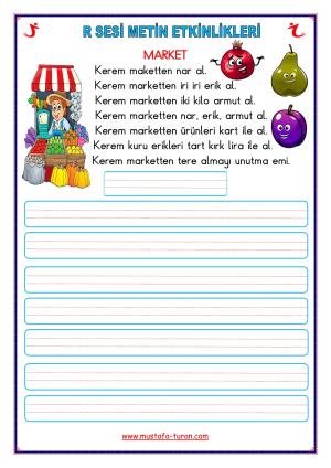 R - r Sound First Reading and Writing Activities