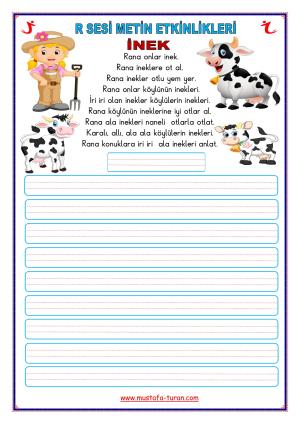 R - r Sound First Reading and Writing Activities