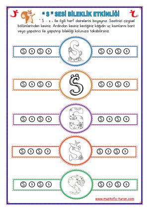 S-s Sesi İlk Okuma Yazma Etkinlikleri