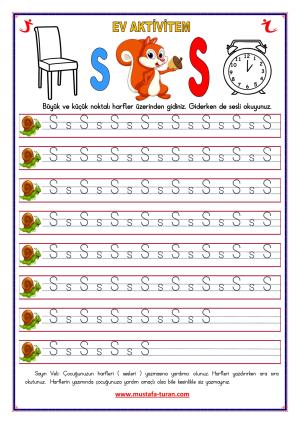 S-s Sesi İlk Okuma Yazma Etkinlikleri