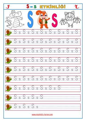 S-s Sesi İlk Okuma Yazma Etkinlikleri