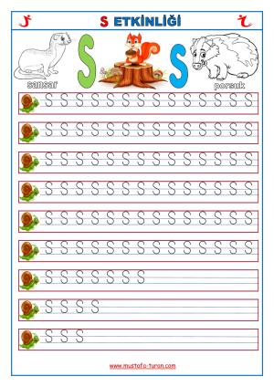 S-s Sesi İlk Okuma Yazma Etkinlikleri