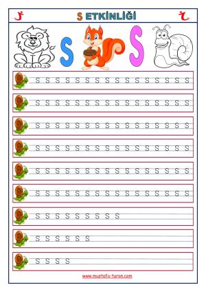 S-s Sesi İlk Okuma Yazma Etkinlikleri