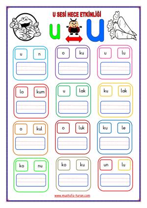 U - u Sound First Reading and Writing Activities