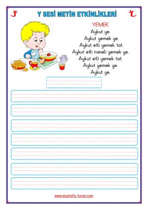 Y-y Sound First Reading and Writing Activities