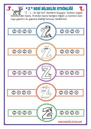 Z-z Sesi İlk Okuma Yazma Etkinlikleri