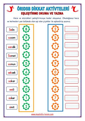 Group 3 ÖRIDSB Letters Attention Activities and Reinforcement Practice Exams