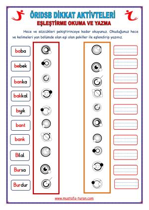 Group 3 ÖRIDSB Letters Attention Activities and Reinforcement Practice Exams