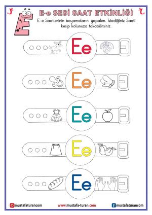 E - e Sesi İlk Okuma Yazma Etkinlikleri