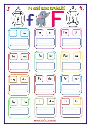 F - f Sound First Reading and Writing Activities