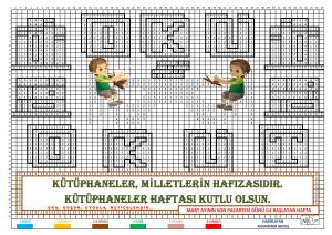 KÜTÜPHANELER HAFTASI KODLAMA VE PİKSEL BOYAMA ETKİNLİĞİ