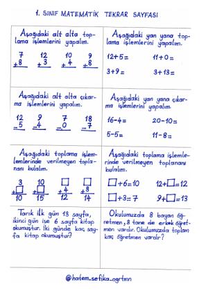 Matematik Tekrar Etkinlikleri-3