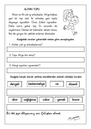 Hafta Sonu Çalışma Kağıtları ( Ödevleri )-3