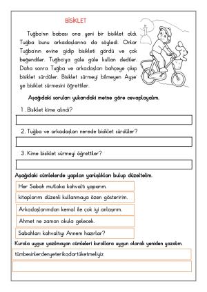 Hafta Sonu Çalışma Kağıtları ( Ödevleri )-4